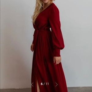 Baltic Born Celine Dress WINE Color